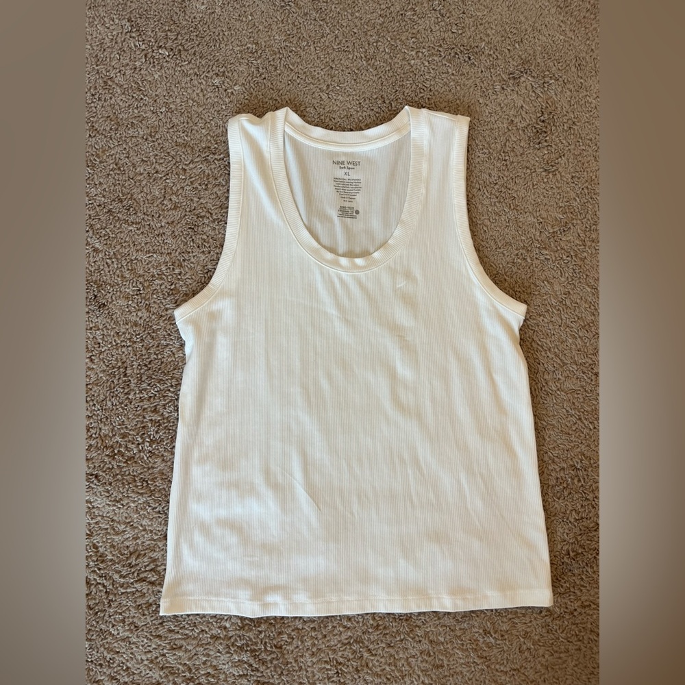 Nine West Soft spun Women's White Tank Top